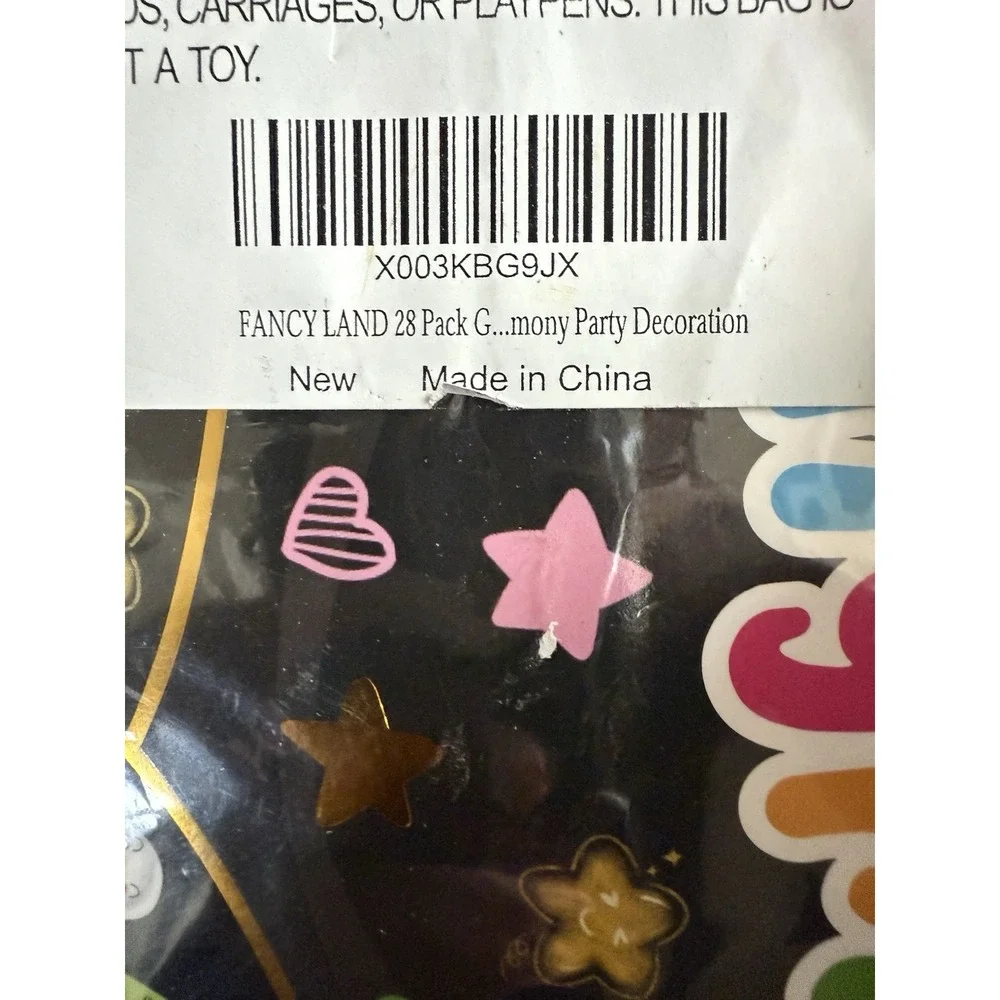 Graduation Paper Hats Preschool Kindergarten Adjustable 28 Pcs Black Gold NEW!